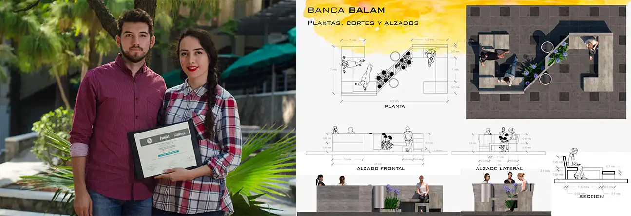 Alumnos del CUAAD ganan concurso por mobiliario incluyente